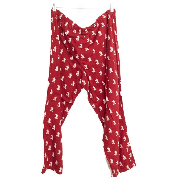 Red Mickey Mouse Size 1X Print Loungewear Pajama Pants Soft Comfortable Disney - Picture 5 of 8